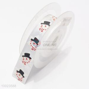 Hot Sale High Quality 2.5CM Snowflake Snow Man Print Ribbon