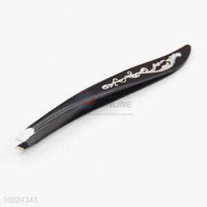 Cheap Hot Sale Black Crooked Stainless Steel Tweezer