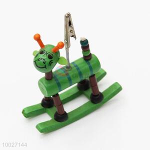 Fashion green <em>wooden</em> toy horse name card holders