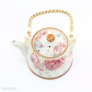 Rose Pattern Ceramic Teapot