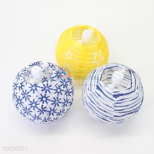 Blue flower pattern  cloth lantern