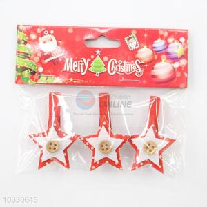 Wood crafts star decorative wood clip fashion christmas