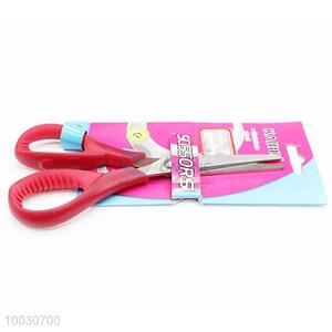 Hot Selling Stainless Iron Red Plastic Handle Scissor