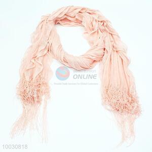 Wholesale Tassels ALL Pink Dacron Scarf