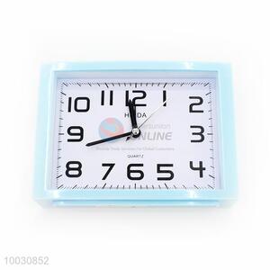 Blue Border Plastic Table Clock/Alarm Clock