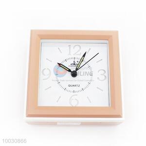 Wholesale Pink Square Plastic Table Clock/Alarm Clock