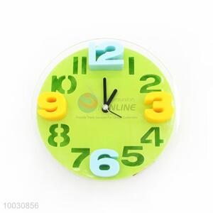 Green Round Plastic Table Clock/Alarm Clock