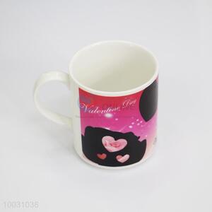 Rose Pattern Color Ceramic Mug Cup