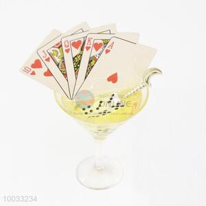 Newest crylic cocktail cup with poker fridge magnet