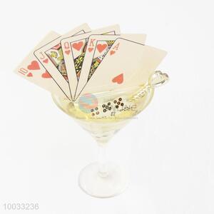 Crylic crafts cocktail cup with poker fridge magnet