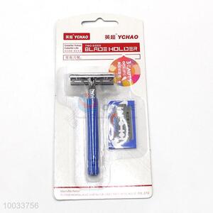 New arrivals two sides blades holder blue razor shaver