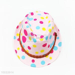 Colorful Dots Pink Hat/Top Hat for Children
