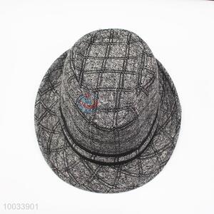 Check Pattern Gray Fashion Hat/Top Hat