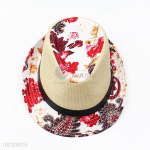 High Quality Flower Pattern Fashion Hat/Top Hat