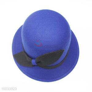 Dark Blue Hat/Top Hat with Bowknot