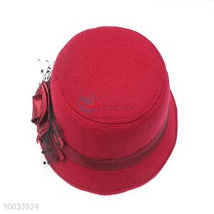 Hot Selling Red Hat/Top Hat with Rose for Women