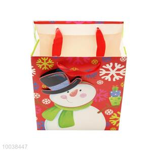 23*18*10cm Wholesale Red Snowman Gift Bag/Paper Bag