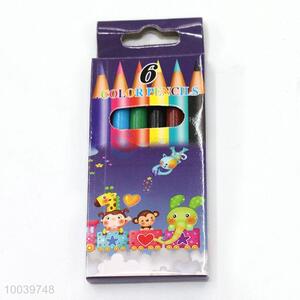 6 colors fashion color wooden colored pencil pen