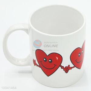 8*9.5cm Ceramic lovers cup with handle