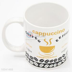 8*9.5cm Printed pattern ceramic cup with handle