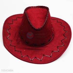 Red Chamois Leather Cowboy Hat/Fashion Hat
