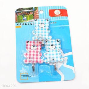 3pcs/set cute bear shaped wall coat hooks