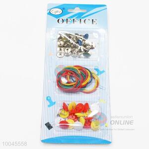 <em>Stationary</em> <em>Set</em> of Pushpins and Rubber Bands