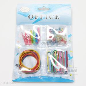 <em>Stationary</em> <em>Set</em> Of Paper Clips，Pushpins，Rubber Bands