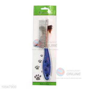 Stainless Steel Pet Comb With Soft Handle