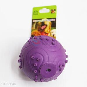 Cheap Pet Dog Toys 6.5cm Purple TPR Ball Dog Dental Toy