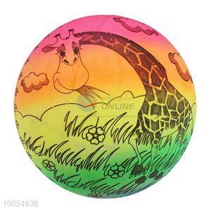 Wholesale 9 Inch Colourful PVC Inflatable Beach Ball Printed the Giraffe