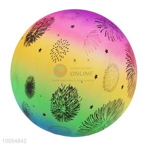 Promotional 9 Inch Colourful PVC Inflatable Beach Ball Printed the Fireworks