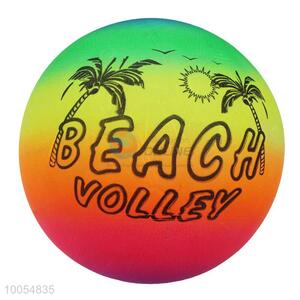 Wholesale 9 Inch Colourful PVC Inflatable Beach Ball with  Coconut Palm Pattern