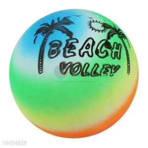 Hot Sale 9 Inch Colourful PVC Inflatable Beach Ball Printed the Coconut Trees