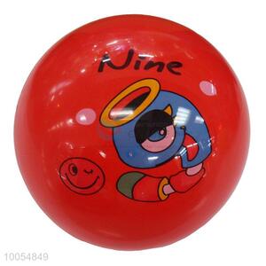 Hot Sale 9 Inch Red PVC Inflatable Beach Ball with Vivid Number Nine