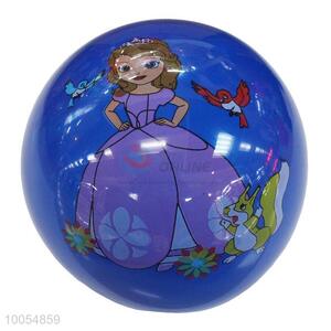 High Quality 9 Inch Blue PVC Inflatable Beach Ball with the Pattern of Beautigul Girl