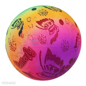 Hot Sale 9 Inch Colourful PVC Inflatable Beach Ball Printed the Butterflies