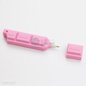 Cute 9.5*2cm Brown/Beige/Pink Chocolate Shaped Ball-point Pen with Chain