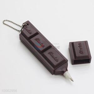 Cute 9.5*2cm Brown Chocolate Shaped Ball-point Pen with Chain