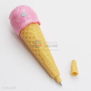 Cute 12.5*3.8cm Pink/Light Blue Ice Cream Shaped Ball-point Pen with Magnetic Sticker