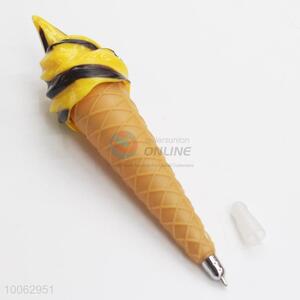 Pretty 15*3.5cm Double-color Ice Cream Shaped Ball-point Pen with Magnet for Students