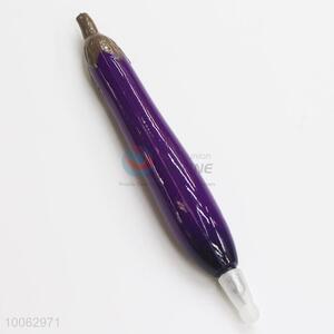 Hot Sale 13*2.4cm Eggplant Shaped Ball-point Pen with Magnetic Sticker
