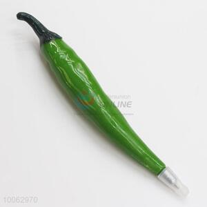 Hot Sale 13*2.4cm Green Capsicum Shaped Ball-point Pen with Magnetic Sticker