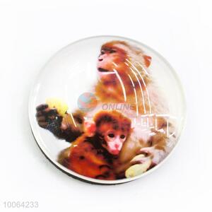 Round Monkey  Pattern Fridge Magnet