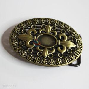 Good quality vintage oval metalzinc alloy belt buckle