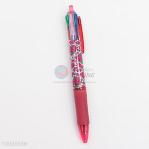 Hot Sale 14cm Four-colors Ball-point Pen with Flowers Pattern