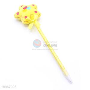Wholesale cheap yellow plush ball pen