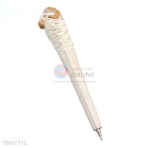 Wholesale animal head ball pen with wooden carve