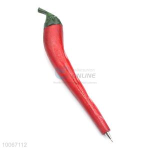 Wholesale hot pepper shape wooden ball pen