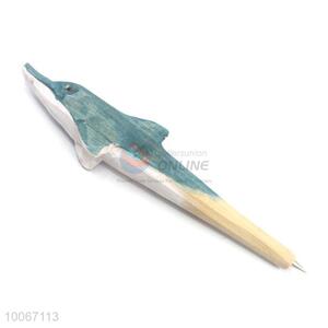 Wholesale dolphin shape wooden ball pen for kids
